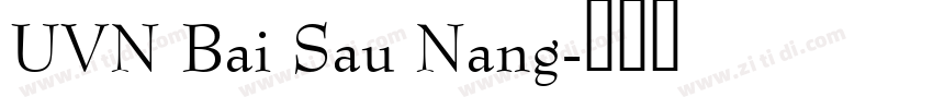 UVN Bai Sau Nang字体转换